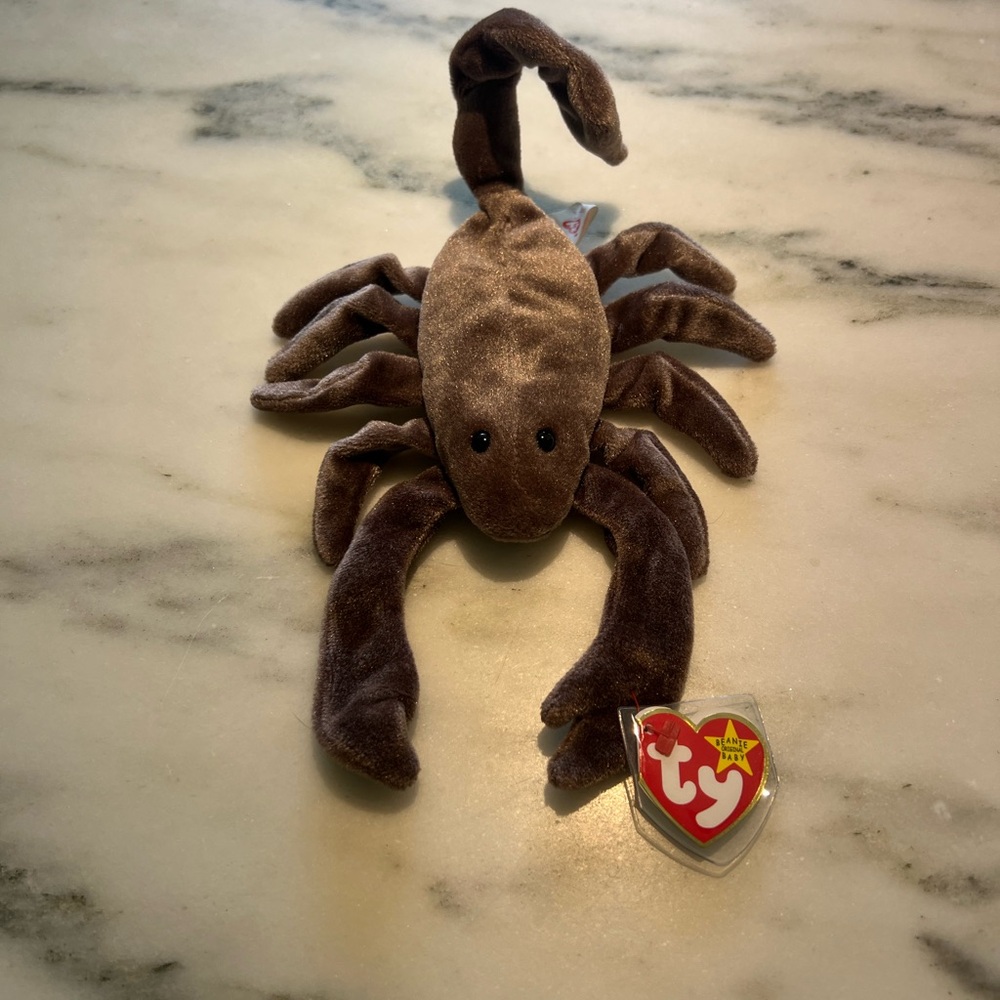 Ty Beanie Babies Gray Scorpion Plush